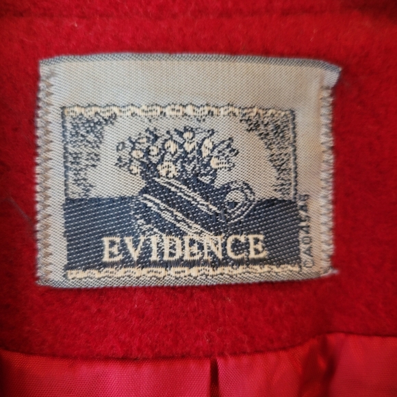 Evidence Red Cashmere & Wool Blend Jacket *Size 11* - Picture 3 of 6